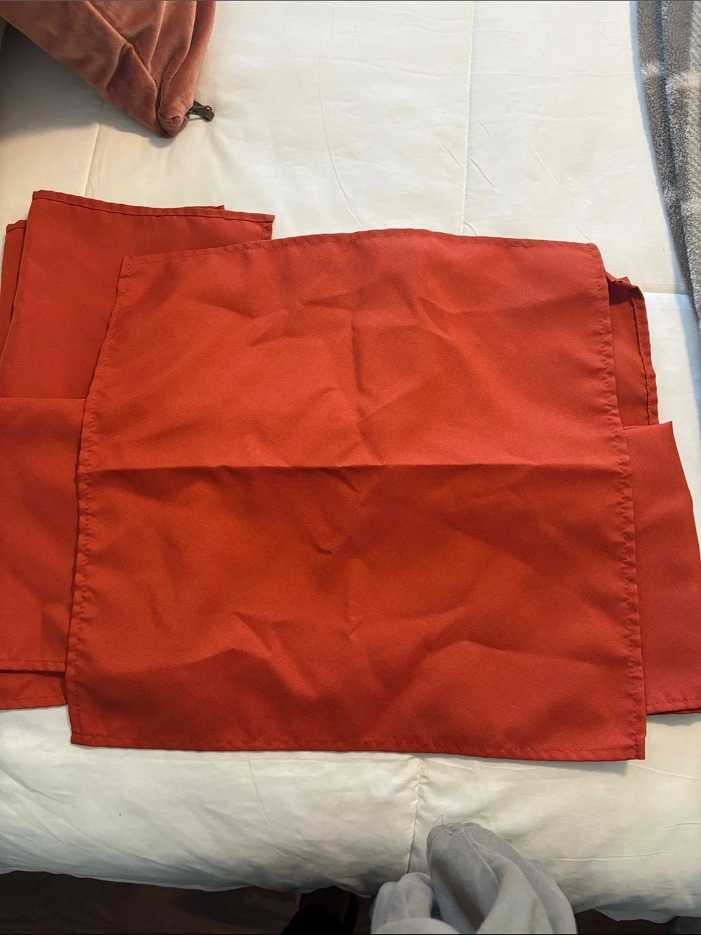 Set of Rust Satin Napkins